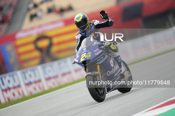 Marcos Ramirez (24) Spain and Onlyfans American Racing Team Kalex during the free practice of the Motul Solidarity Grand Prix of Barcelona a...