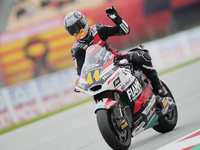 Aron Canet (44) Spain and Fantic Racing Kalex during the free practice of the Motul Solidarity Grand Prix of Barcelona at Ricardo Tormo Circ...