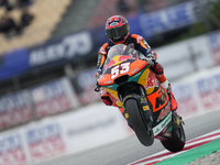 Deniz Oncu (53) of Turkey and Red Bull KTM Ajo Kalex during the free practice of the Motul Solidarity Grand Prix of Barcelona at Ricardo Tor...