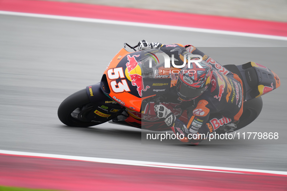 Deniz Oncu (53) of Turkey and Red Bull KTM Ajo Kalex during the free practice of the Motul Solidarity Grand Prix of Barcelona at Ricardo Tor...