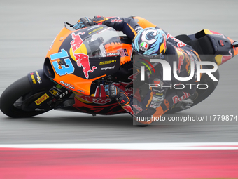 Celestino Vietti (13) of Italy and Red Bull KTM Ajo Kalex during the free practice of the Motul Solidarity Grand Prix of Barcelona at Ricard...