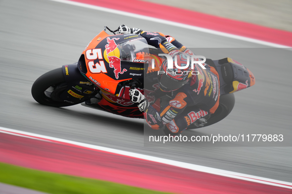 Deniz Oncu (53) of Turkey and Red Bull KTM Ajo Kalex during the free practice of the Motul Solidarity Grand Prix of Barcelona at Ricardo Tor...