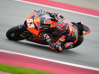 Deniz Oncu (53) of Turkey and Red Bull KTM Ajo Kalex during the free practice of the Motul Solidarity Grand Prix of Barcelona at Ricardo Tor...