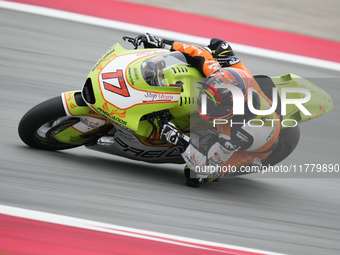 David Munoz (17) of Spain and Preicanos Racing Team Kalex during the free practice of the Motul Solidarity Grand Prix of Barcelona at Ricard...