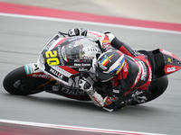 Xavi Cardelus (20) of andorra and Fantic Racing Kalex during the free practice of the Motul Solidarity Grand Prix of Barcelona at Ricardo To...