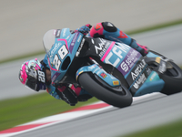 Izan Guevara (28) of Spain and Cfmoto Inde Aspar Team Kalex during the free practice of the Motul Solidarity Grand Prix of Barcelona at Rica...