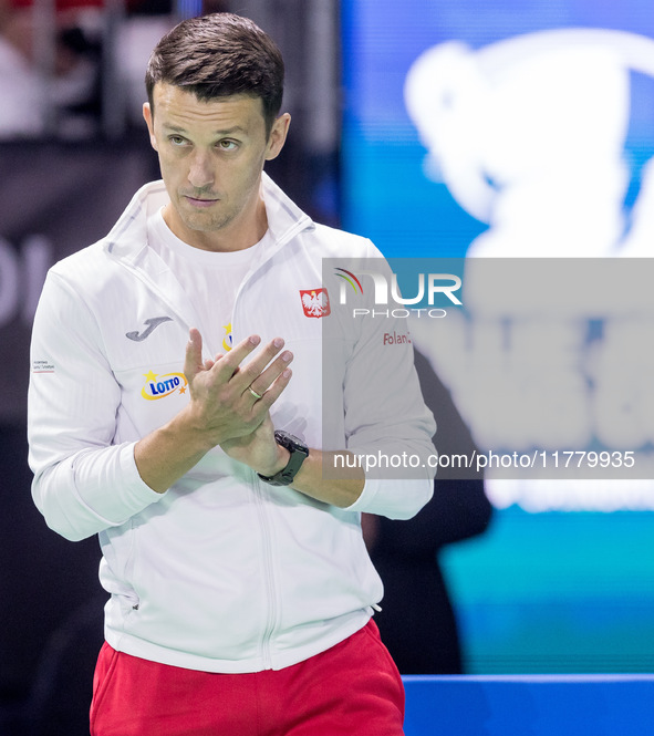 Dawid Celt  during Billie Jean King Cup Finals match Spain vs Poland in Malaga Spain on 15 November 2024. 