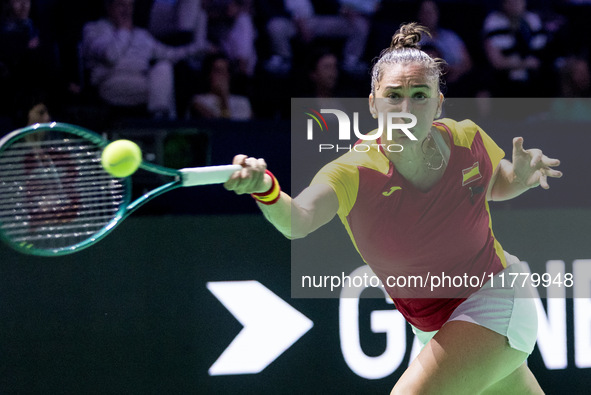 Sara Sorribes Tormo  during Billie Jean King Cup Finals match Spain vs Poland in Malaga Spain on 15 November 2024. 