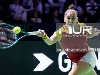 Sara Sorribes Tormo  during Billie Jean King Cup Finals match Spain vs Poland in Malaga Spain on 15 November 2024. (