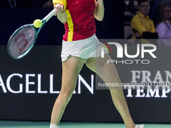 Sara Sorribes Tormo  during Billie Jean King Cup Finals match Spain vs Poland in Malaga Spain on 15 November 2024. (