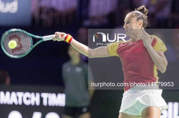 Sara Sorribes Tormo  during Billie Jean King Cup Finals match Spain vs Poland in Malaga Spain on 15 November 2024. 