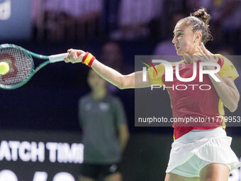 Sara Sorribes Tormo  during Billie Jean King Cup Finals match Spain vs Poland in Malaga Spain on 15 November 2024. (