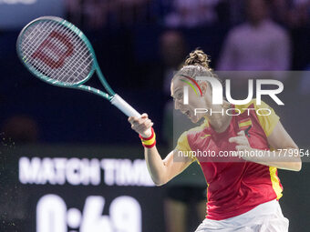 Sara Sorribes Tormo  during Billie Jean King Cup Finals match Spain vs Poland in Malaga Spain on 15 November 2024. (