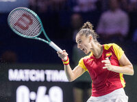 Sara Sorribes Tormo  during Billie Jean King Cup Finals match Spain vs Poland in Malaga Spain on 15 November 2024. (