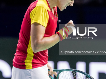 Sara Sorribes Tormo  during Billie Jean King Cup Finals match Spain vs Poland in Malaga Spain on 15 November 2024. (