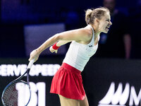 Magda Linette (POL) during Billie Jean King Cup Finals match Spain vs Poland in Malaga Spain on 15 November 2024. (