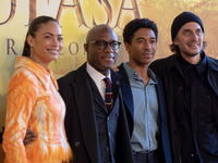 Elodie, Barry Jenkins, Alberto Boubakar Malanchino, and Luca Marinelli attend the ''Mufasa: The Lion King'' photocall at The Space Cinema Mo...