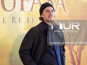 Luca Marinelli attends the ''Mufasa: The Lion King'' photocall at The Space Cinema Moderno in Rome, Italy, on November 15, 2024. (