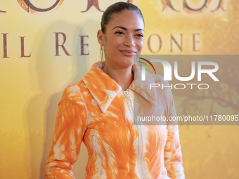 Singer Elodie attends the ''Mufasa: The Lion King'' photocall at The Space Cinema Moderno in Rome, Italy, on November 15, 2024. (