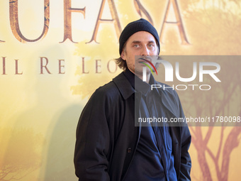 Luca Marinelli attends the ''Mufasa: The Lion King'' photocall at The Space Cinema Moderno in Rome, Italy, on November 15, 2024. (