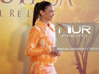 Singer Elodie attends the ''Mufasa: The Lion King'' photocall at The Space Cinema Moderno in Rome, Italy, on November 15, 2024. (