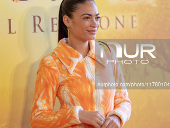 Singer Elodie attends the ''Mufasa: The Lion King'' photocall at The Space Cinema Moderno in Rome, Italy, on November 15, 2024. (