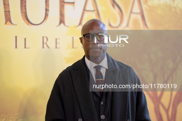 Director Barry Jenkins attends the ''Mufasa: The Lion King'' photocall at The Space Cinema Moderno in Rome, Italy, on November 15, 2024. 