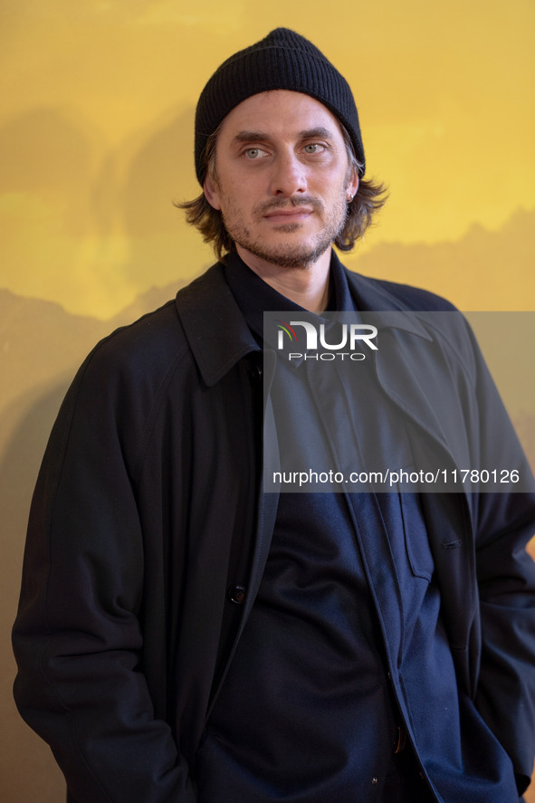 Luca Marinelli attends the ''Mufasa: The Lion King'' photocall at The Space Cinema Moderno in Rome, Italy, on November 15, 2024. 