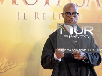 Director Barry Jenkins attends the ''Mufasa: The Lion King'' photocall at The Space Cinema Moderno in Rome, Italy, on November 15, 2024. (