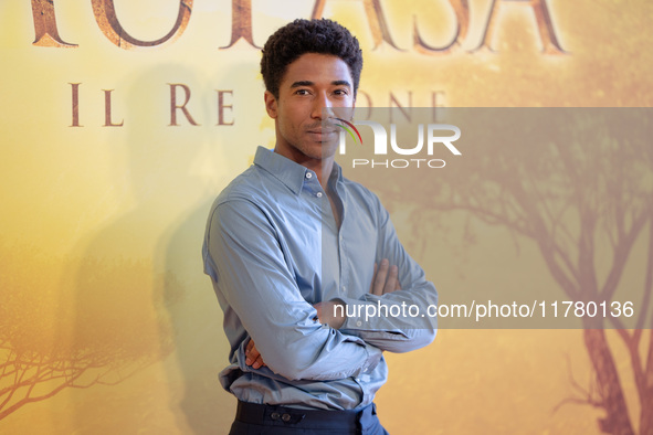 Alberto Boubakar Malanchino attends the ''Mufasa: The Lion King'' photocall at The Space Cinema Moderno in Rome, Italy, on November 15, 2024...