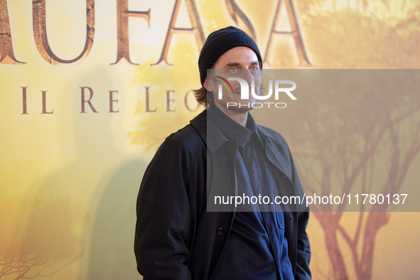 Luca Marinelli attends the ''Mufasa: The Lion King'' photocall at The Space Cinema Moderno in Rome, Italy, on November 15, 2024. 