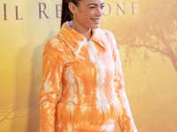 Singer Elodie attends the ''Mufasa: The Lion King'' photocall at The Space Cinema Moderno in Rome, Italy, on November 15, 2024. (