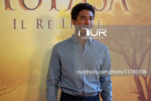 Alberto Boubakar Malanchino attends the ''Mufasa: The Lion King'' photocall at The Space Cinema Moderno in Rome, Italy, on November 15, 2024...