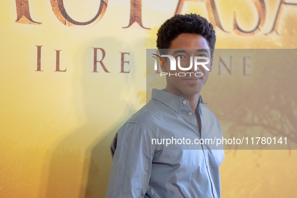 Alberto Boubakar Malanchino attends the ''Mufasa: The Lion King'' photocall at The Space Cinema Moderno in Rome, Italy, on November 15, 2024...