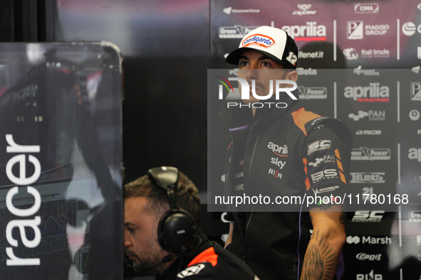 Maverick Vinales (12) of Spain and Aprilia Racing during the free practice of the Motul Solidarity Grand Prix of Barcelona at Ricardo Tormo...