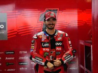 Francesco Pecco Bagnaia (1) of Italy and Ducati Lenovo Team during the free practice of the Motul Solidarity Grand Prix of Barcelona at Rica...