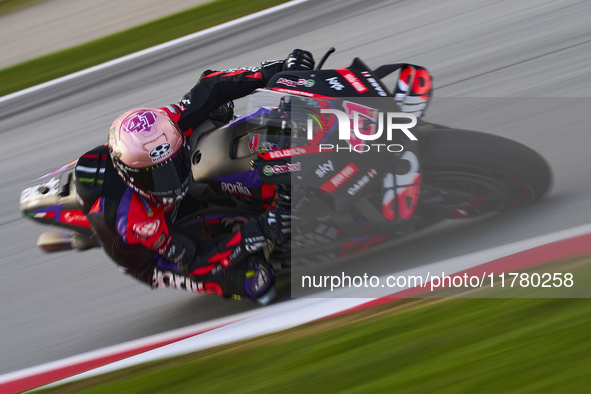 Aleix Espargaro (41) of Spain and Aprilia Racing during the free practice of the Motul Solidarity Grand Prix of Barcelona at Ricardo Tormo C...