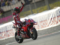 Francesco Pecco Bagnaia (1) of Italy and Ducati Lenovo Team during the free practice of the Motul Solidarity Grand Prix of Barcelona at Rica...