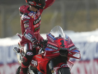 Francesco Pecco Bagnaia (1) of Italy and Ducati Lenovo Team during the free practice of the Motul Solidarity Grand Prix of Barcelona at Rica...