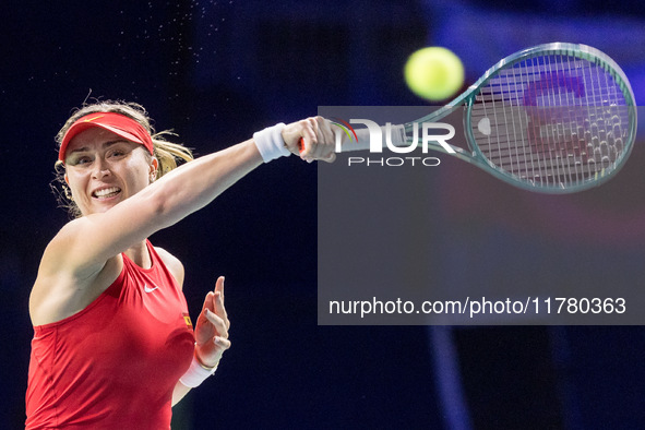 Paula Badosa  during Billie Jean King Cup Finals match Spain vs Poland in Malaga Spain on 15 November 2024. 