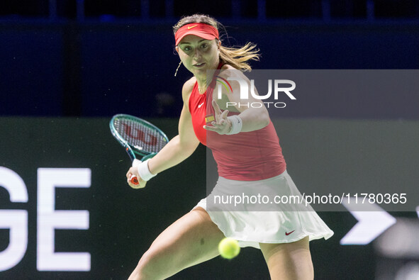 Paula Badosa  during Billie Jean King Cup Finals match Spain vs Poland in Malaga Spain on 15 November 2024. 