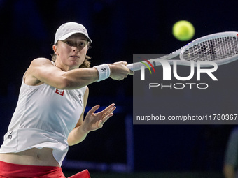 Iga Swiatek  during Billie Jean King Cup Finals match Spain vs Poland in Malaga Spain on 15 November 2024. (