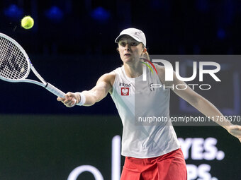 Iga Swiatek  during Billie Jean King Cup Finals match Spain vs Poland in Malaga Spain on 15 November 2024. (