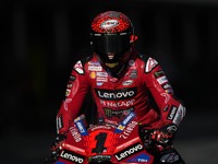 Francesco Pecco Bagnaia (1) of Italy and Ducati Lenovo Team during the free practice of the Motul Solidarity Grand Prix of Barcelona at Rica...