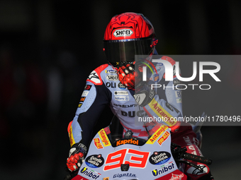 Marc Marquez (93) of Spain and Gresini Racing Moto GP Ducati during the free practice of the Motul Solidarity Grand Prix of Barcelona at Ric...