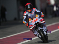 Marc Marquez (93) of Spain and Gresini Racing Moto GP Ducati during the free practice of the Motul Solidarity Grand Prix of Barcelona at Ric...