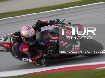 Aleix Espargaro (41) of Spain and Aprilia Racing during the free practice of the Motul Solidarity Grand Prix of Barcelona at Ricardo Tormo C...