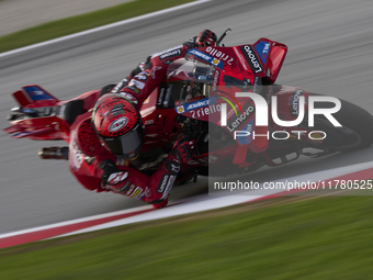 Francesco Pecco Bagnaia (1) of Italy and Ducati Lenovo Team during the free practice of the Motul Solidarity Grand Prix of Barcelona at Rica...