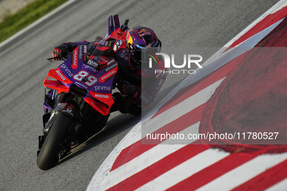 Jorge Martin (89) of Spain and Prima Pramac Racing Ducati during the free practice of the Motul Solidarity Grand Prix of Barcelona at Ricard...