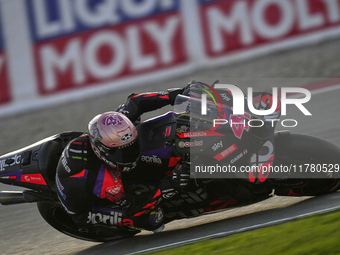 Aleix Espargaro (41) of Spain and Aprilia Racing during the free practice of the Motul Solidarity Grand Prix of Barcelona at Ricardo Tormo C...